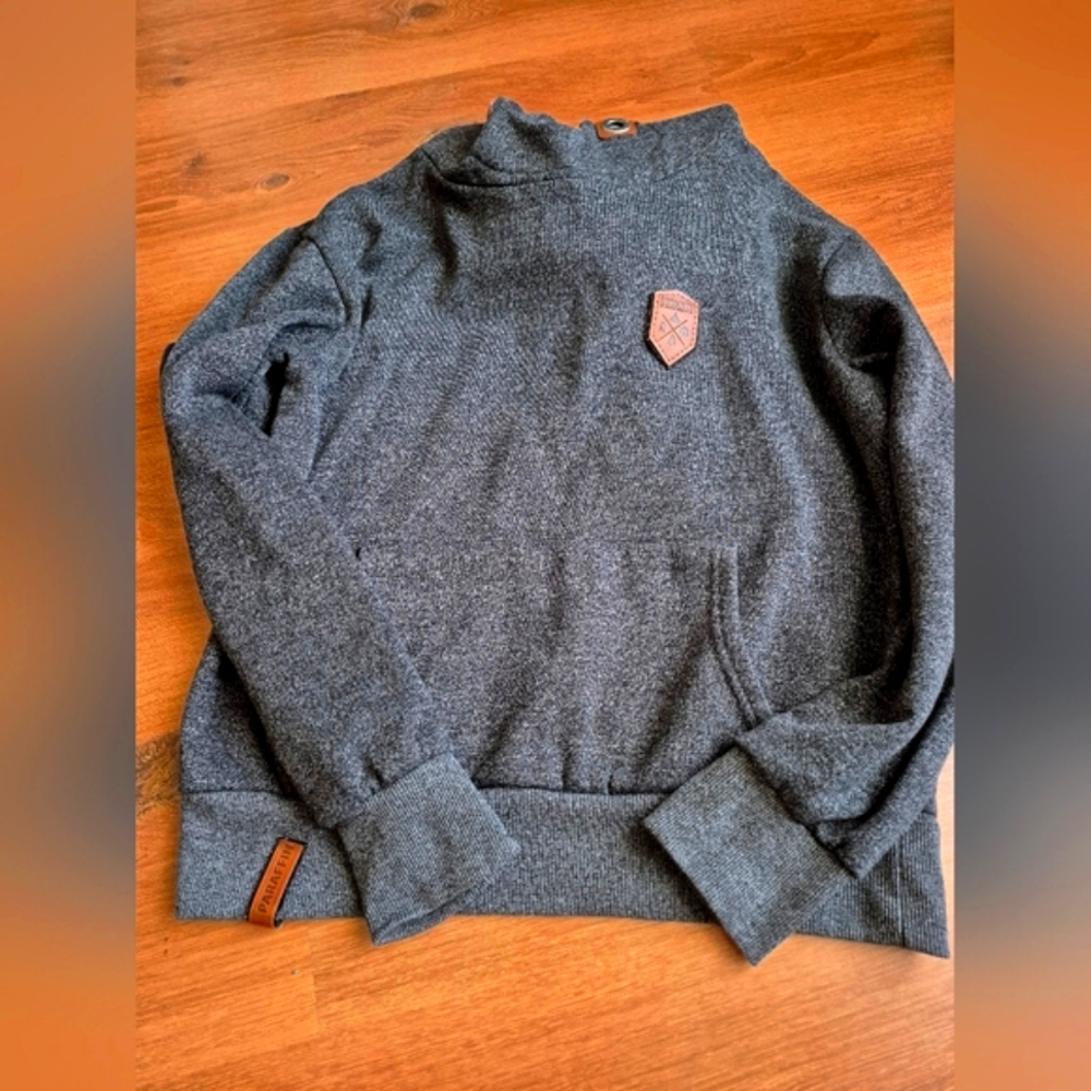Paraffin Gray Hooded Sweater with Soft Knit